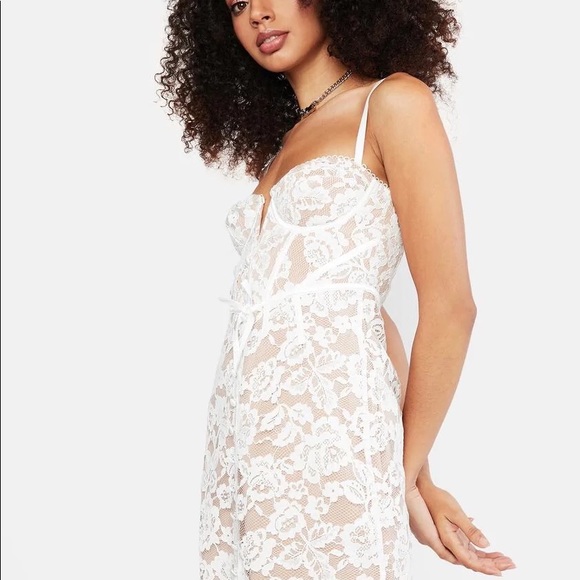 NWT For Love & Lemons Jillian Mini Lace Dress - Picture 2 of 12